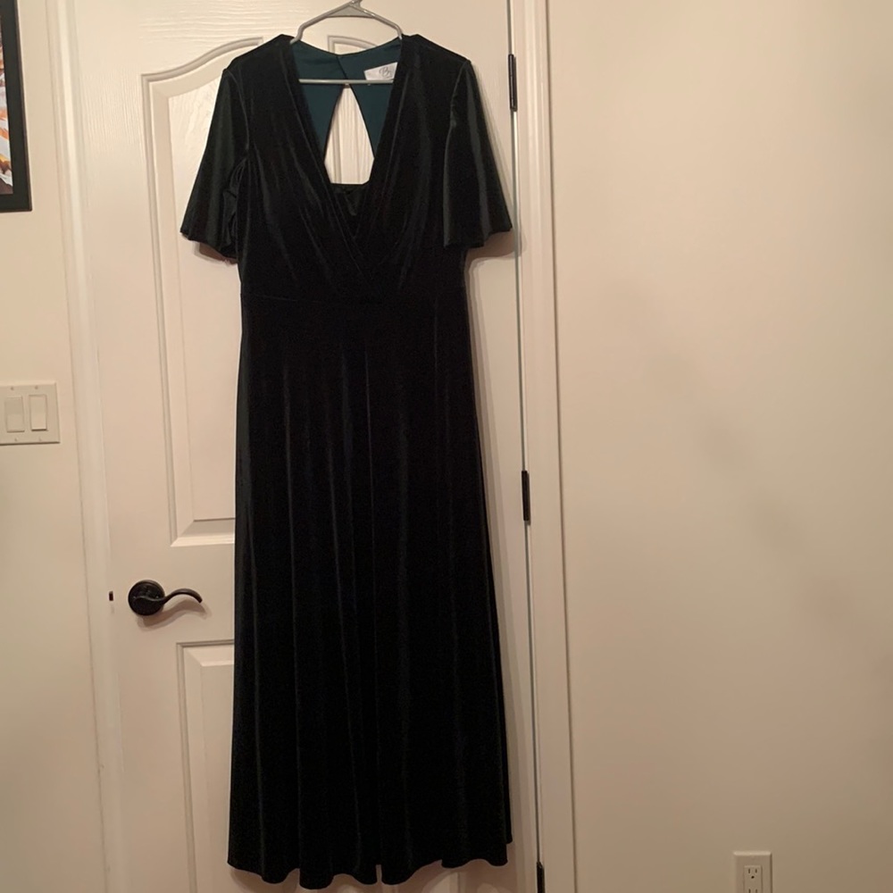 Velvet Green Dress